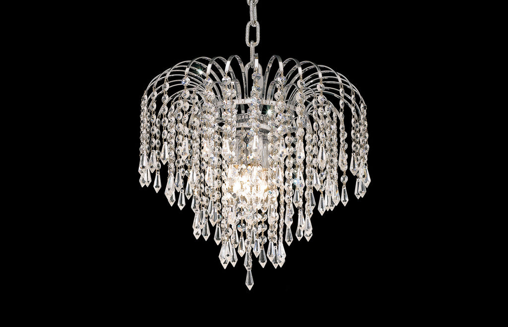 C121-6801D14C/EC - Regency Lighting: Falls 3 light Chrome Pendant Clear Elegant Cut Crystal