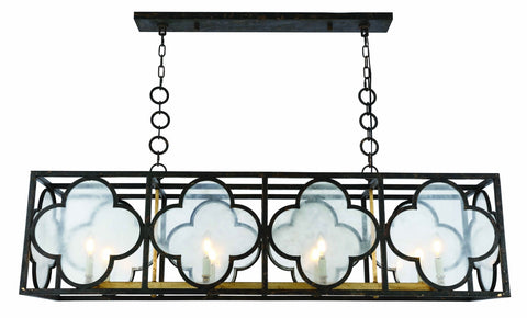 ZC121-1526G54ACAG - Urban Classic: Trinity 8 light Aged Copper&Golden Iron Chandelier