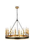 ZC121-1543G40VBGI - Urban Classic: Neva 20 light in Golden Iron chandelier