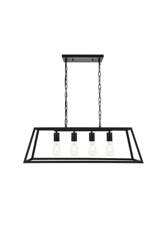 ZC121-LD4061D32BK - Living District: Resolute 4 light black Pendant