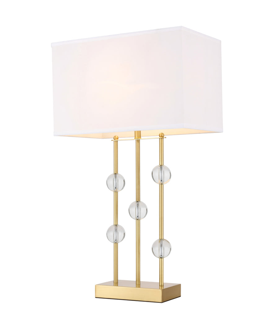 ZC121-TL3025BR - Regency Decor: Rene 1 light Brass Table Lamp