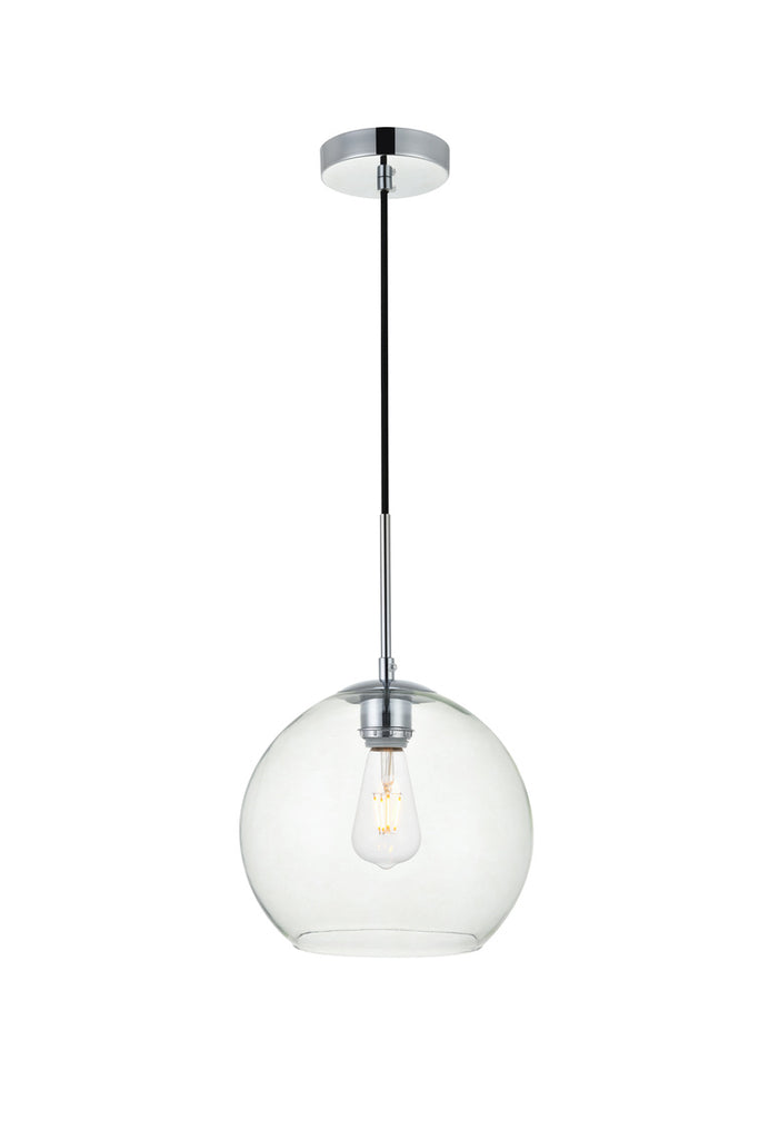 ZC121-LD2212C - Living District: Baxter 1 Light Chrome Pendant With Clear Glass