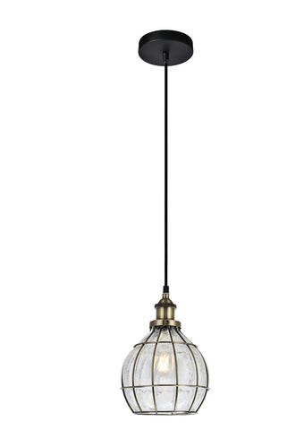 ZC121-LDPD3012 - Living District: Noely Collection Pendant D7.3 H10.8 Lt:1 Antique Bronze Finish